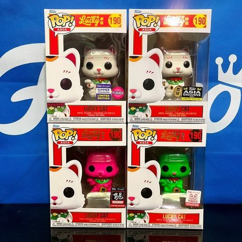 Funko  - Actionfigur Asia Lucky Cat 4pcs Set #190 [Flocked, Asia Exclusive, TMal