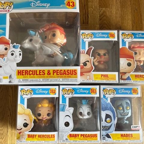 Funko Pop! - Hercules sett 378-380-381-382-383-43 - 2000 - i dag - Kina