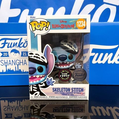 Funko  - Funko Pop - Disney Lilo & Stitch Skeleton Stitch Glow Chase Limited Edi