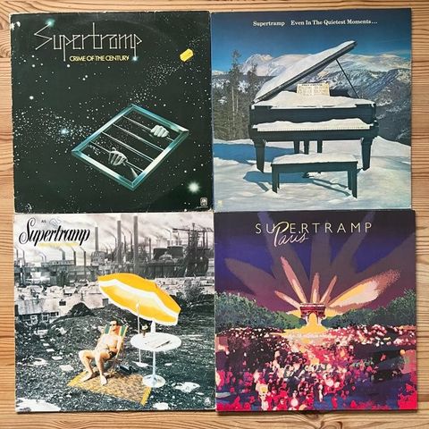 Supertramp - 4 Albums - Flere titler - LP - 1st Pressing - 1974