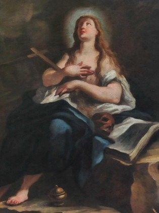 Europeisk skole (XIX) - The Repentant Magdalene, Baroque