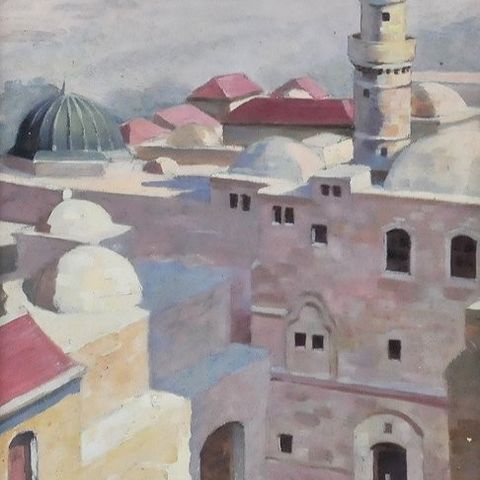 Paul Scortesco (1895-1976) - Temple in Damascus, Syria