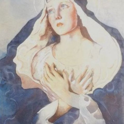 Europeisk skole (XX) - Portrait of the Holy Virgin