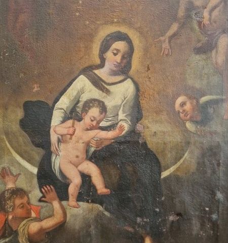 Italiensk skole (XVII) - Madonna con Bambino