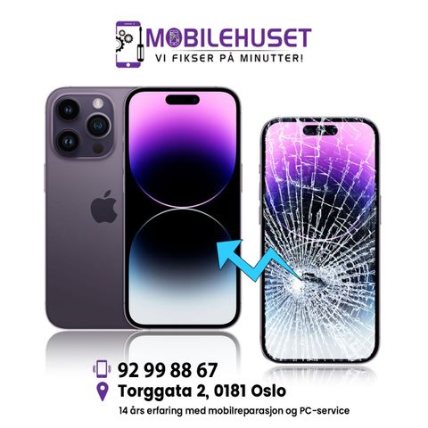 Knust iPhone 14 Pro? Hurtig reparasjon på minutter!