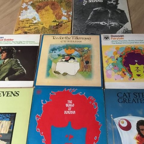 Cat Stevens, Donovan - 8 x albums - Flere titler - Vinylplate - 1965