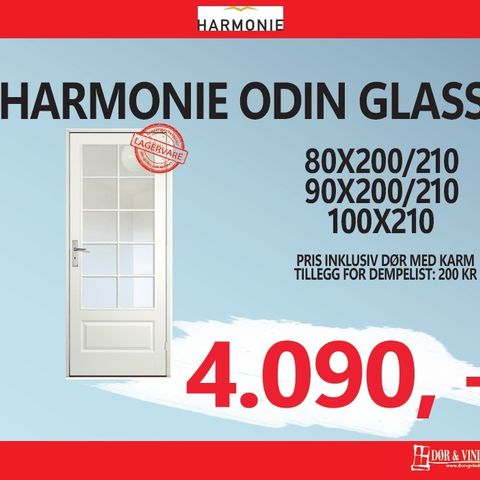 Harmonie Odin glass innerdør inkl. karm