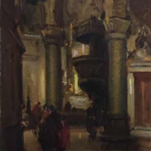 Venanzio Zolla (1880-1961) - Interno di Chiesa