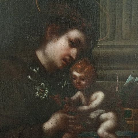 Scuola italiana (XVI-XVII) - Sant'Antonio con Bambino