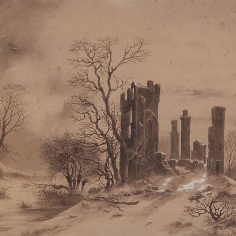 Marie Cornelis Johannis Soetermeer (1821-1857) - Verlaten Ruïne in Winterse Stil