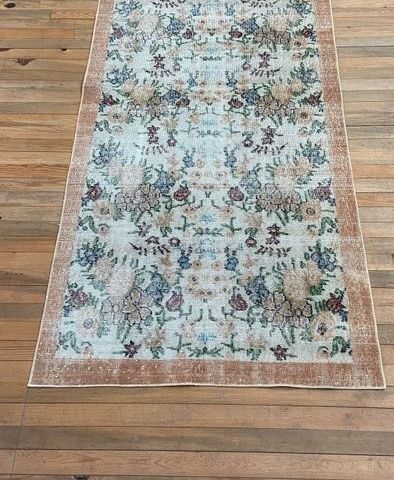 Teppe - 199 cm - 100 cm - Vintage blomsterteppe