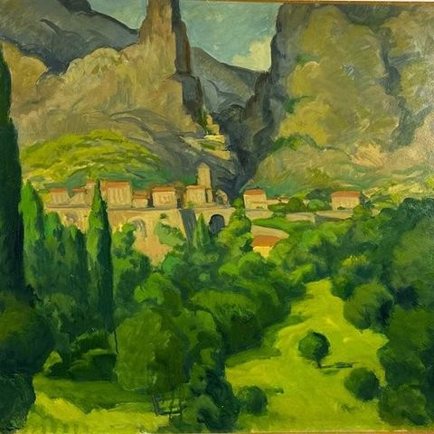 Pierre-Edmond Peradon (1893-1981) - Village de Moustier - Sainte-Marie