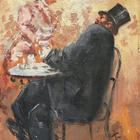 Pietro Scoppetta (1863-1920), attribuito a - Café de Paris