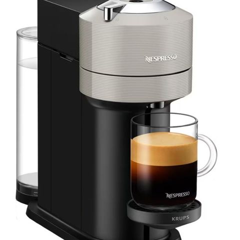 NESPRESSO® Vertuo Next kaffemaskin fra Krups, Lys grå