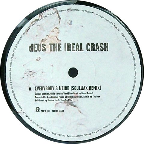 dEUS - The Ideal Crash (UK 1999 PROMO Only 12" Maxi) - 12-tommers maxi-singel - 