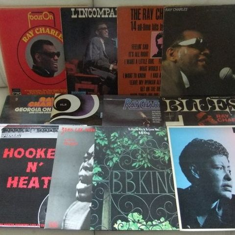 John Lee Hooker, Ray Charles, B.B.King , Billie Holiday - Flere artiser - 10 x B