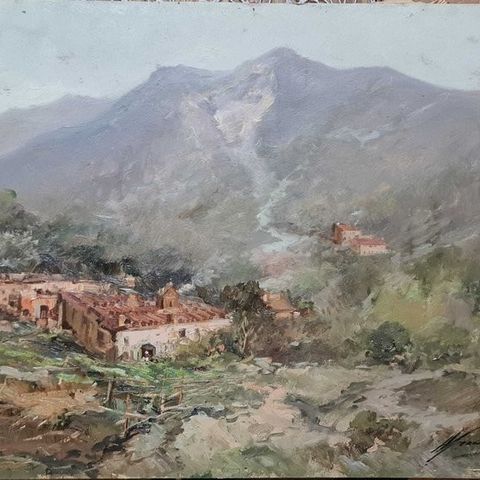 Antonio Gravina (1934-2011) - Veduta di Massa Carrara