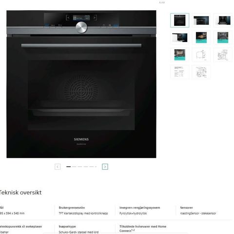 Siemens ovn selges