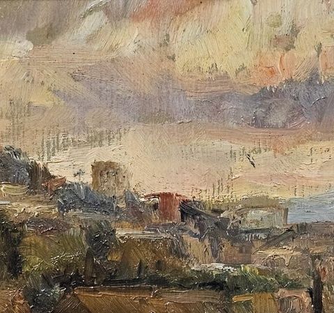 Arnaldo De Lisio (1869-1949) - Studio per tramonto