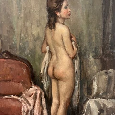 Attilio Toro (1892-1982) - Nudo alla  toletta