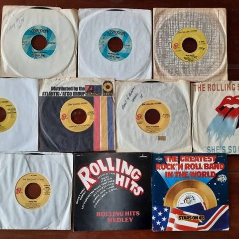 Rolling Stones - 8 x original Rolling Stones USA and 2 Dutch singles - Vinylplat