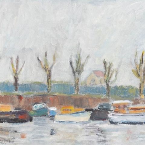 Lyne Seybel (1919-2009) - La Seine à Bougival