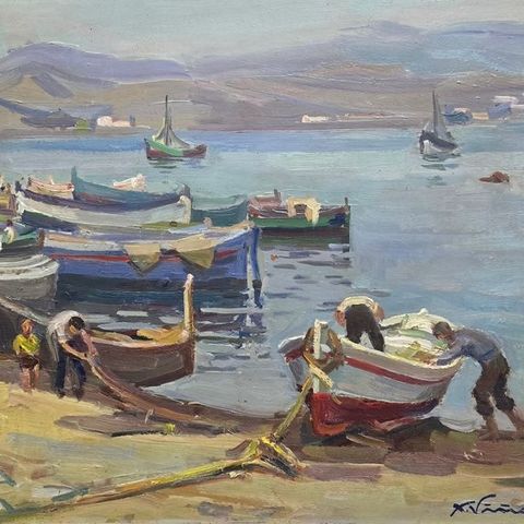 Xavier Viñolas Pujol (1915-2002) - Los barcos varados