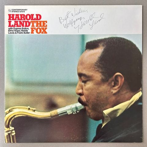 Harold Land - The Fox (SIGNED by Harold Land!) - Vinylplate singel - 1975