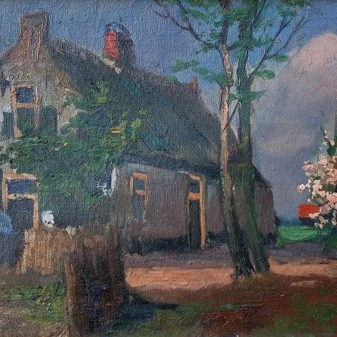 Christoffel Hendrik Dijkman (1879-1954) - Boerderijgezicht