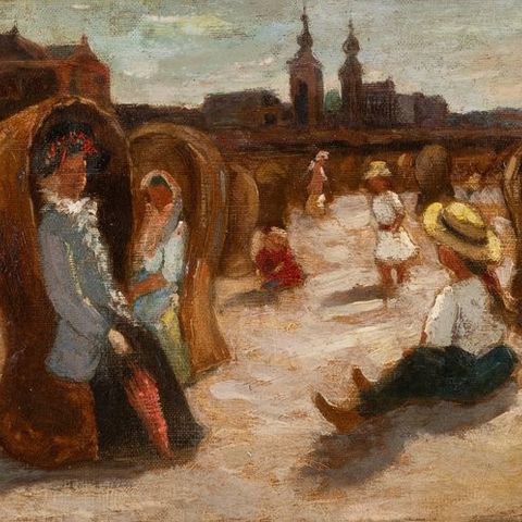 Jacques Witjens (1881-1956) - The Hague beach, The Netherlands