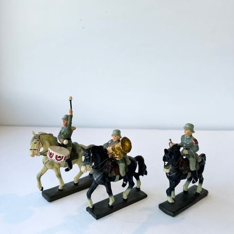 Lineol - Militær miniatyrfigur - German soldiers with musical instruments - hors