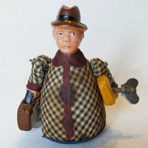 Alps - Leketøy Mr Salesman Tinplate & Celluloid Novelty Clockwork Toy, Unboxed -