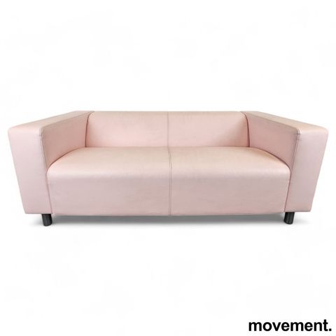 Ikea Klippan i rosa skinn, 2seter sofa, 180cm bredde, brukt