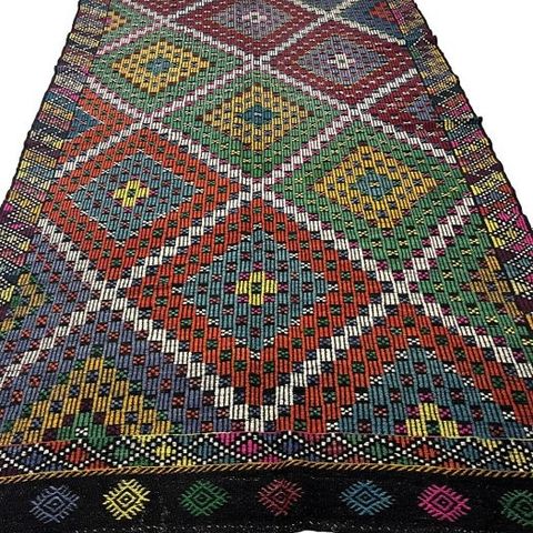 Usak Colorful Handwoven - Kelim - 340 cm - 200 cm