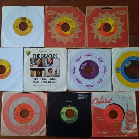 Beatles - 10 original USA singles . Most in original covers - Vinylplate - 1964