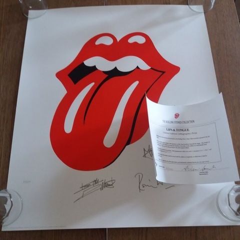 Musicom - The Rolling Stones "Lips And Tongue" 1995 Limited Edition Print 39/250