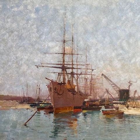 Eugene Galien-Laloue (1854-1941), Attributed to - Havengezicht