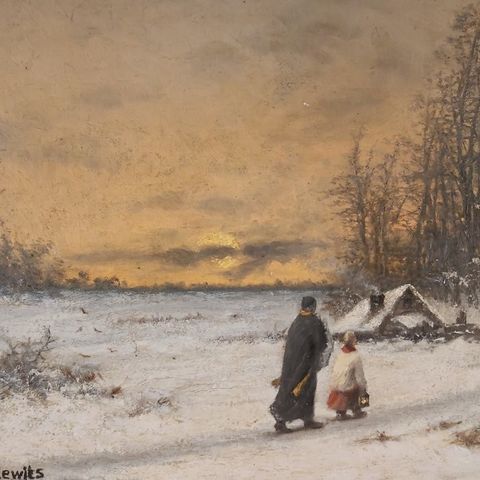 Josef Schakewits  | 1848 - 1913.) - Winter landscape