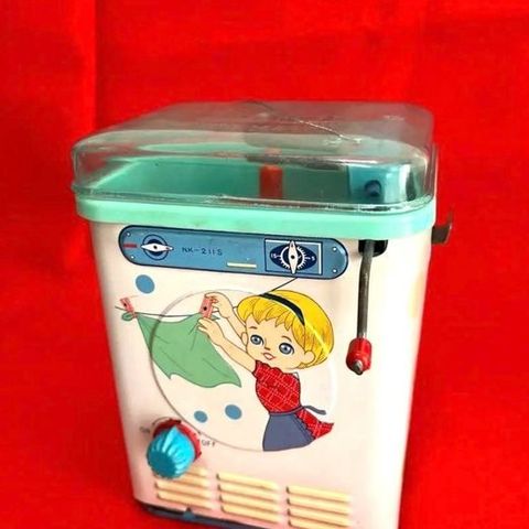 Yonezawa  - Tinnleke - Vintage Tinplate Novelty Automatic Washing Machine, Unbox