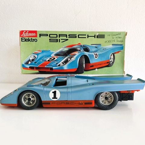 Schuco - Leketøy Schuco Elektro Porsche 917, Plastic Battery Operated Toy, Boxed