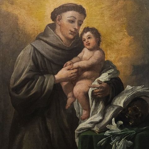 Spansk skole (XVIII) - San Antonio de Padua con el niño