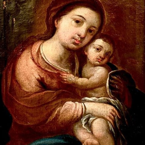 Spanish school (XVIII) - Madonna con Bambino