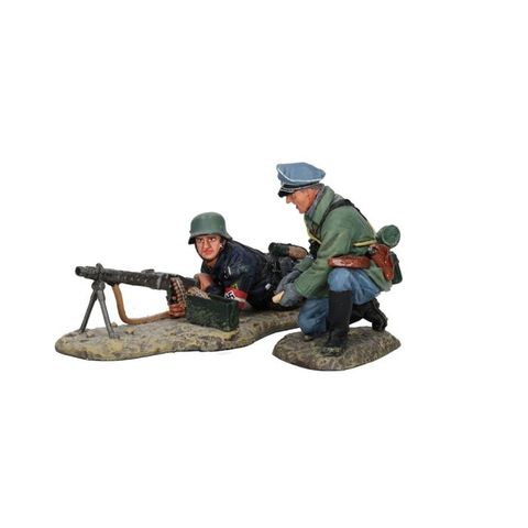 King & Country - World War II - Waffen SS - Statue - WS190 “MG42 Instruction” - 