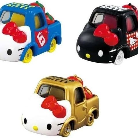 TAKARA TOMY  - Lekebil Hello Kitty 50th Anniversary - Set of 3 Hello Kitty Cars 