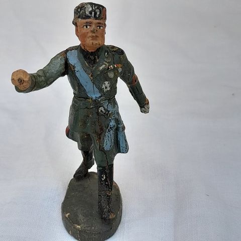 Elastolin - 7 cm serie - Militær miniatyrfigur - WW2 Italian Leader - Komposittm