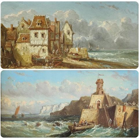 Alfred Montague R.B.A. (1823-1883) - A pair of coastal scene's