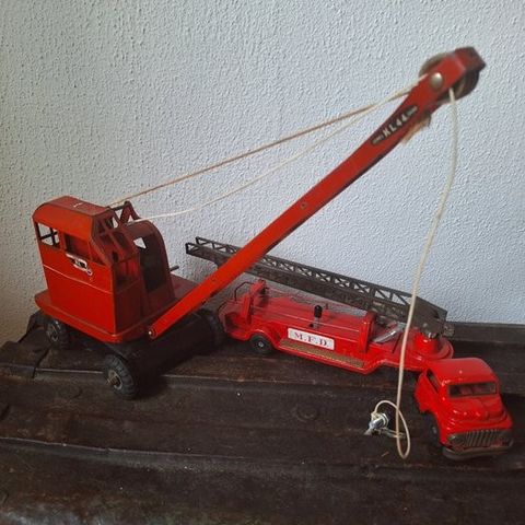 Tri-ang Toys - Leketøy - Vintage Toys - Tri-ang Toys Jones Pressed Steel Crane, 