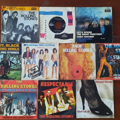 Rolling Stones - 10 original France singles in original covers - Vinylplate - 19