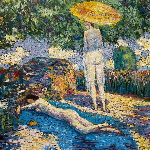 Svyatoslav Lebiga (1966) - Femme à l'Ombrelle sous le Soleil