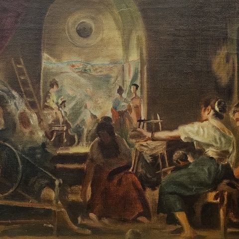 European School (XX), after Velázquez - The Spinners